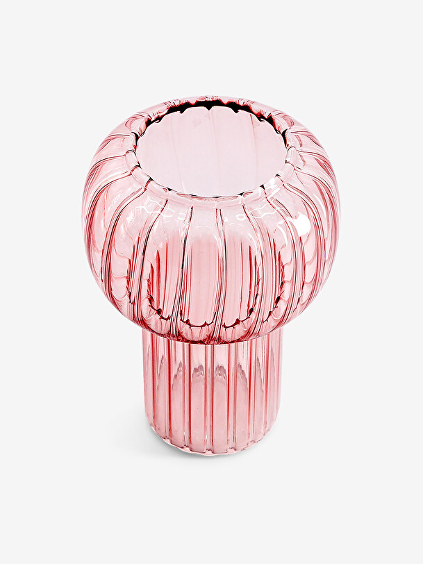 vase twist s rose d9.5 h13 rose