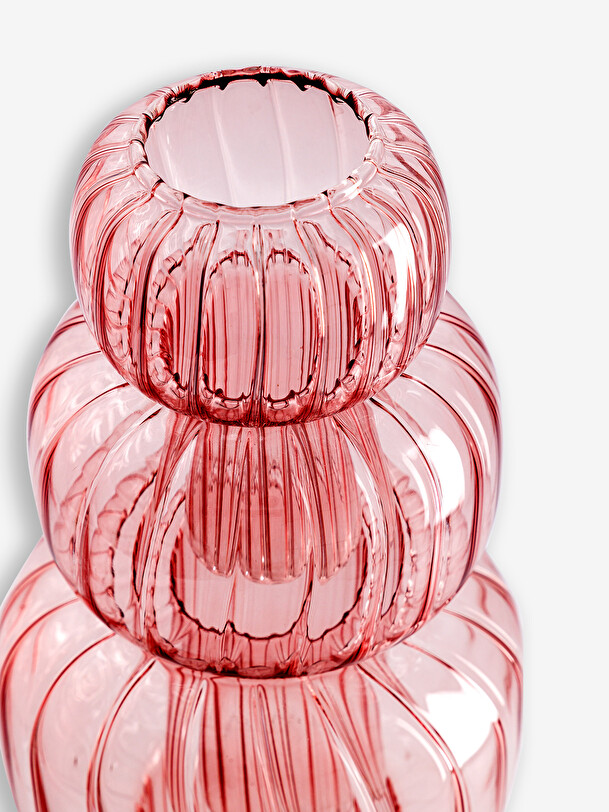 vase twist s rose d9.5 h13 rose