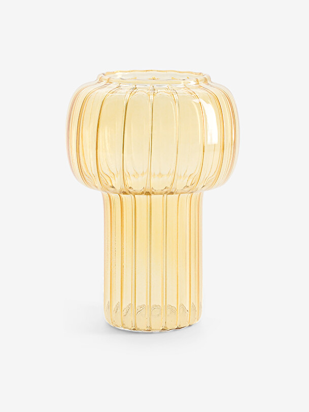 vase twist s jaune d9.5 h13 jaune