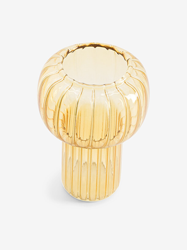 vase twist s jaune d9.5 h13 jaune