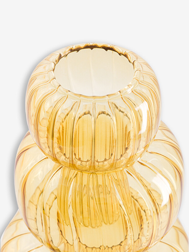 vase twist s jaune d9.5 h13 jaune