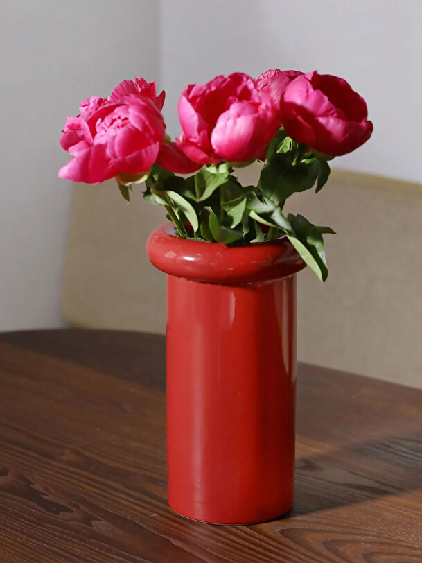 vase turban rouge