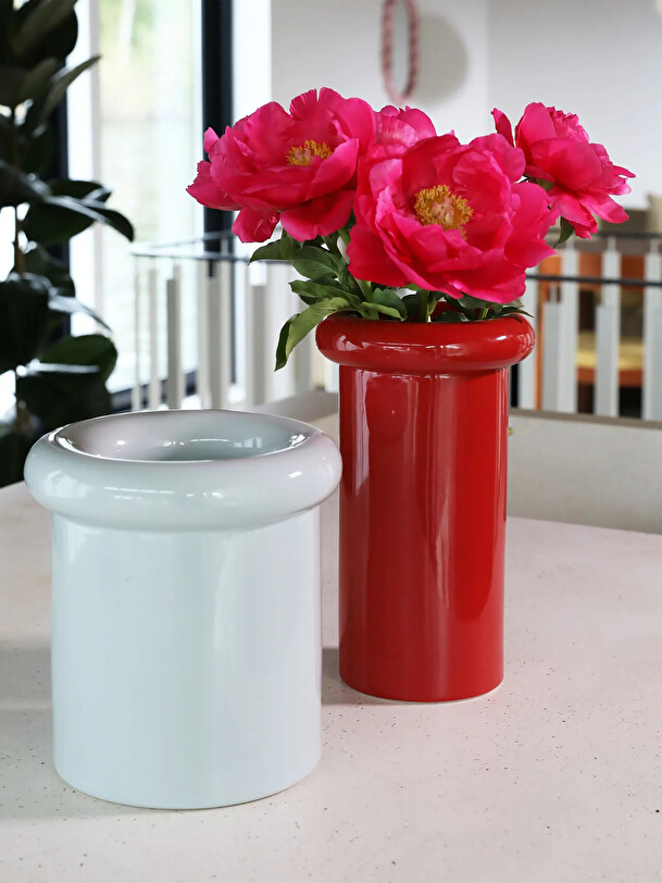 vase turban rouge