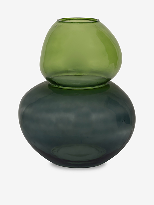 deux tons de vert soufflé vase en verre vert