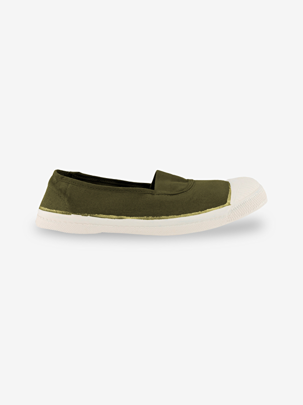 femme élastique de tennis kaki