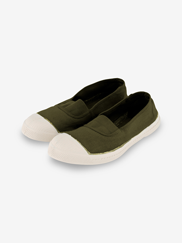 femme élastique de tennis kaki