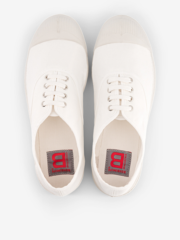 femmes chaussures de tennis avec lacet blanc