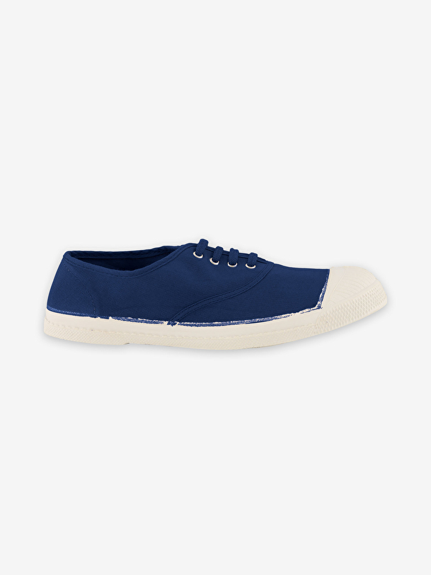 femme lacets tennis indigo