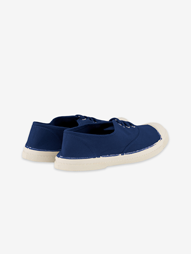 femme lacets tennis indigo