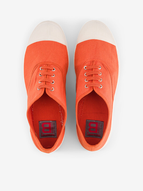 les femmes lacets tennis abricot