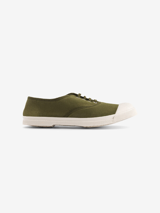 les femmes lacets tennis olive
