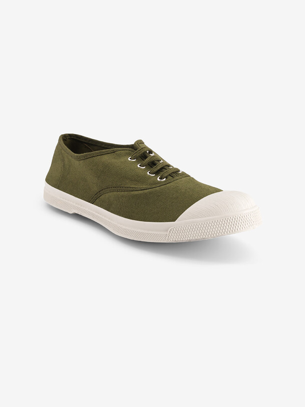 les femmes lacets tennis olive