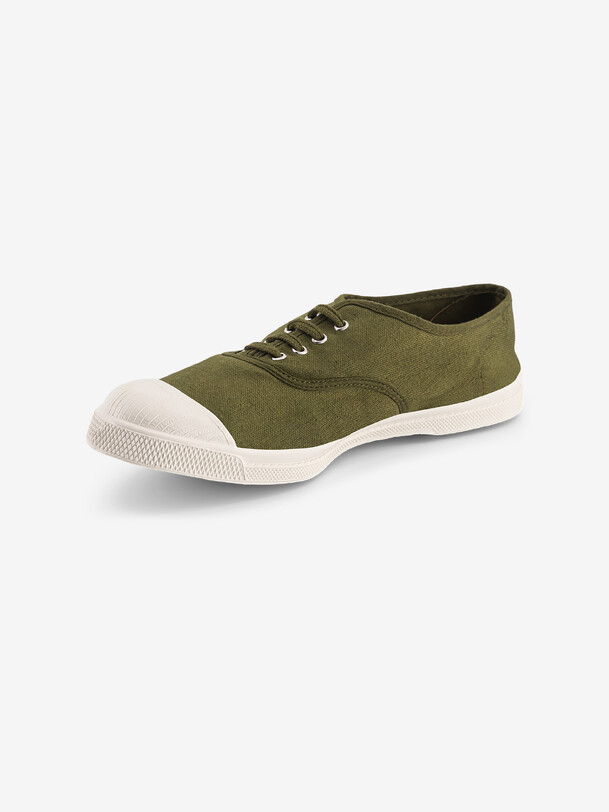 les femmes lacets tennis olive