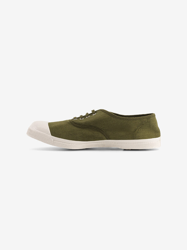 les femmes lacets tennis olive